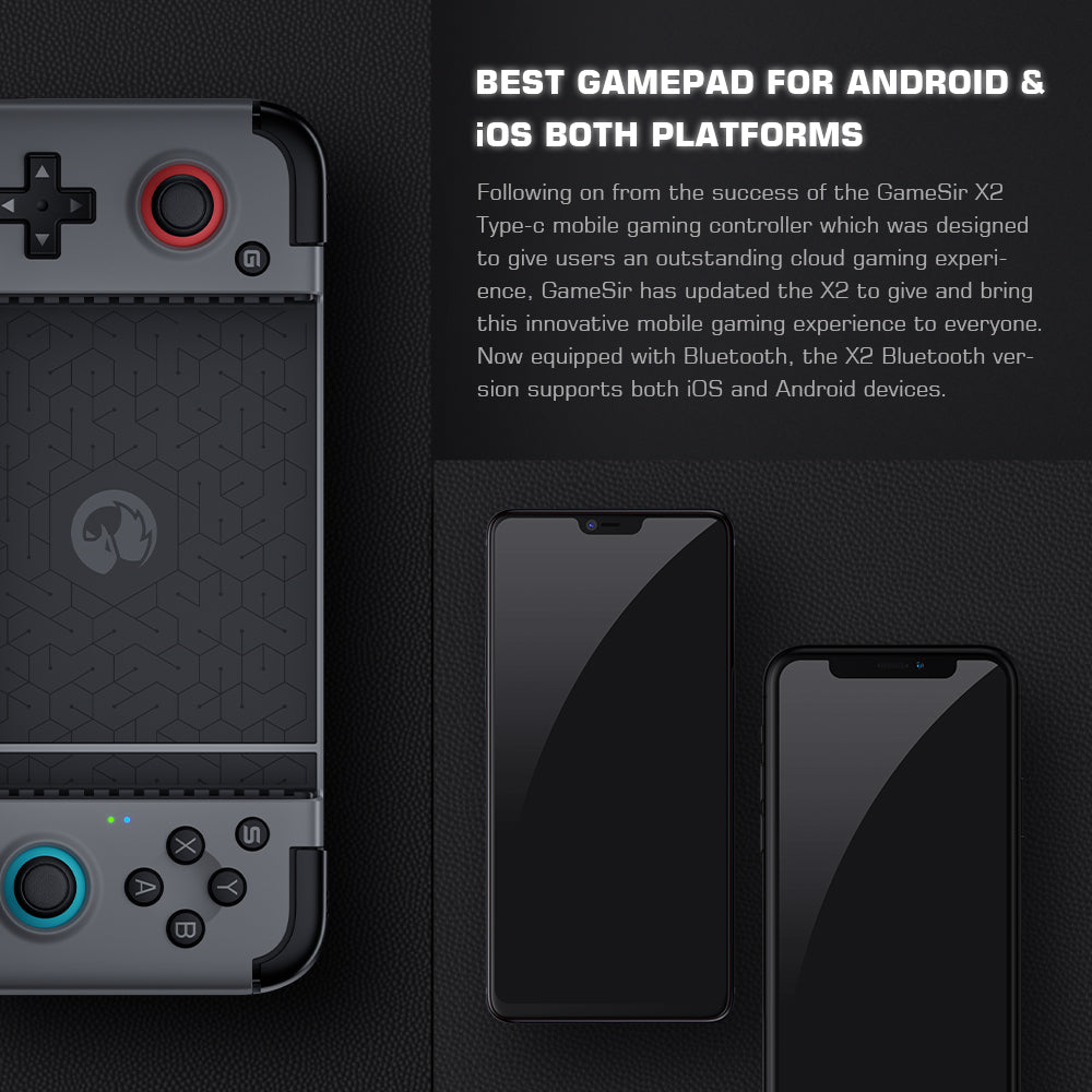 GAMESIR X2 Bluetooth bezdrátový gamepad herní ovladač pro mobilní telefon Android/iOS GAMESIR X2 Bluetooth bezdrátový gamepad herní ovladač pro mobilní telefon Android/iOS